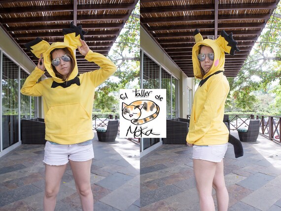 pichu cosplay sudadera con capucha