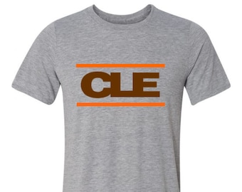 Cleveland T Shirt His And/Or Hers Matching Design Gray Sizes Small Thru 2XL