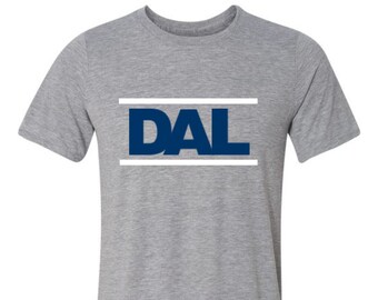 Dallas T Shirt His And/Or Hers Matching Design Gray Sizes Small Thru 2XL