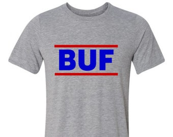 Buffalo T Shirt His And/Or Hers Matching Design Gray Sizes Small Thru 2XL
