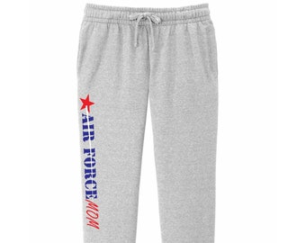 Air Force Mom Sweatpants Gray Women's Sizes Small - XX-Large Proud American Military