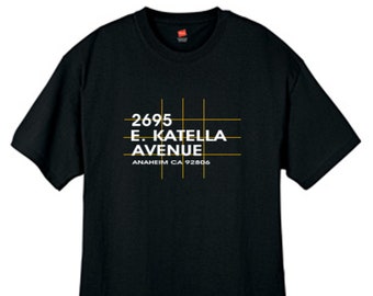Anaheim Hockey Arena T Shirt California Black Sizes Small Medium Large X-Large XX-Large