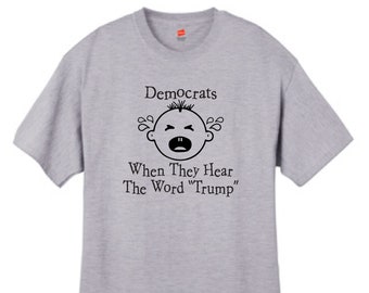 Democrats and The Woke VS Trunp Anti-Woke Pro American T Shirt Sizes Small Thru 2XL Available