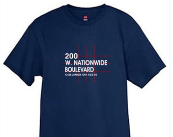 Columbus Hockey Arena T Shirt Ohio Navy Blue Sizes Small Medium Large X-Large XX-Large