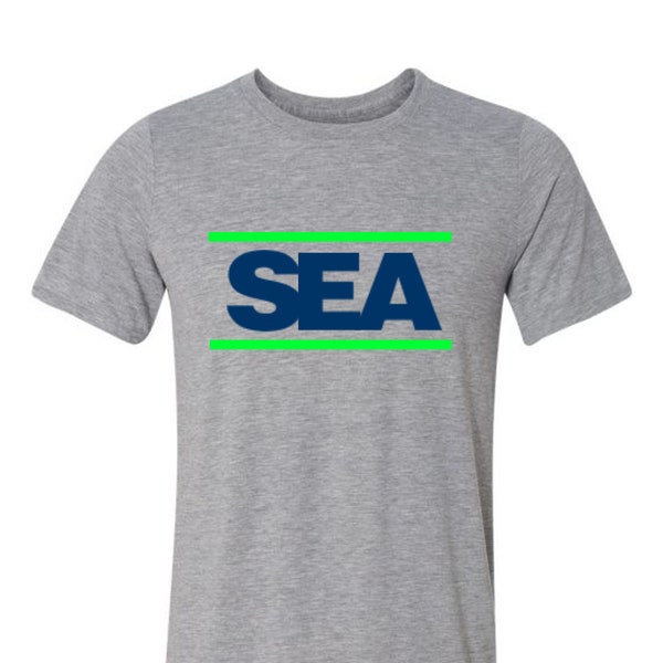 Seattle T Shirt His And/Or Hers Matching Design Gray Sizes Small Thru 2XL