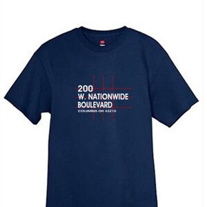 Columbus Hockey Arena T Shirt Ohio Navy Blue Sizes Small Medium Large X-Large XX-Large