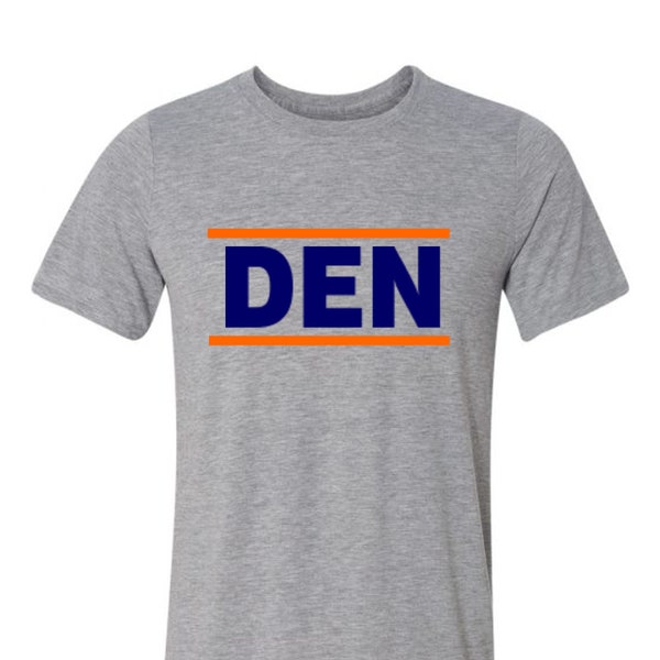 Denver T Shirt His And/Or Hers Matching Design Gray Sizes Small Thru 2XL