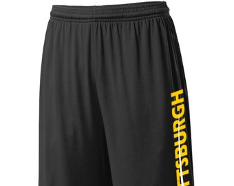 Metro Series Pittsburgh Shorts with Side Pockets PIT2 Black Men's Sizes Small - 2XL Available