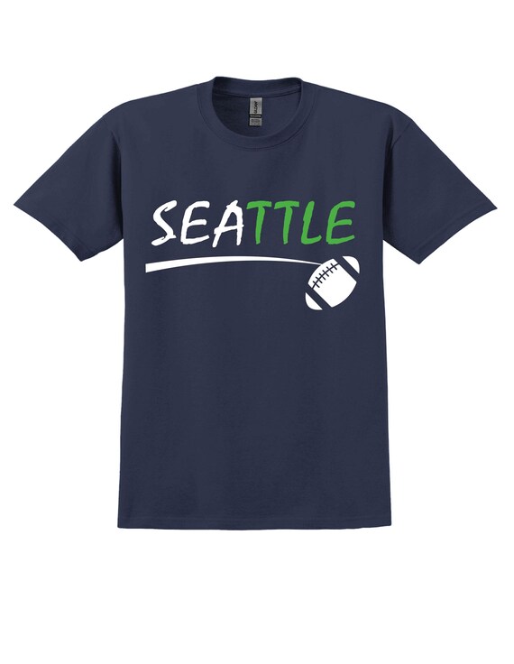 Unique City Series Support Seattle Navy Blue T Shirt DS3 Men's Sizes Small thru 2XL Available Free Shipping !!!