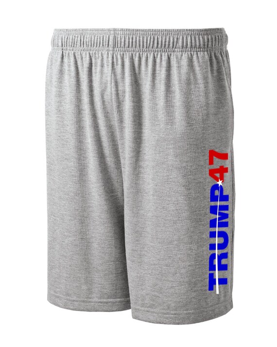 Donald Trump 47 Victory Shorts with Side Pockets Gray Men's Sizes Small - 2XL