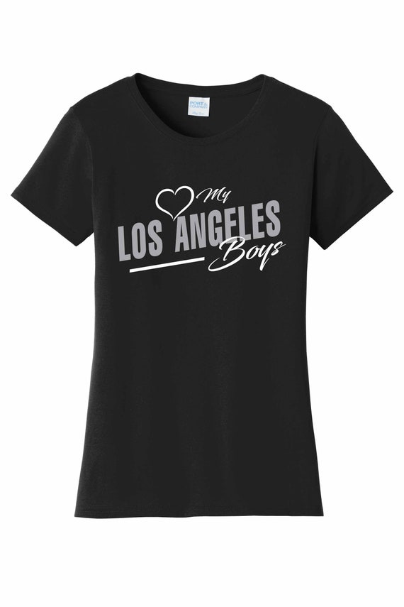 Women's Love My Los Angeles Boys T Shirt Black LA2 Sizes Small Medium Large X-Large XX-Large 100% Cotton