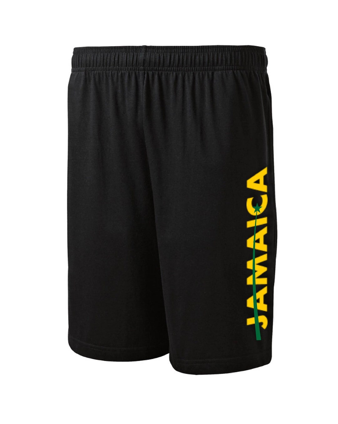 International Caribbean Island Jamaica Shorts With Side Pockets Black
