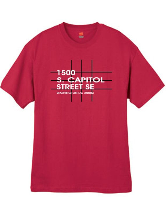 Washington Baseball Park T Shirt District of Columbia Red Sizes Small Thru 2XL