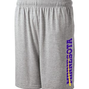 Metro Series Minnesota Shorts Gray with Side Pockets Men&#39;s Sizes Small - 2XL Available - Free Shipping !!!