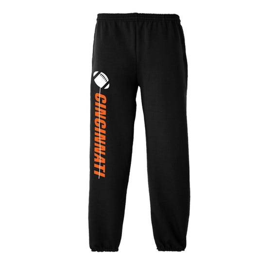 Exclusive Metro Series Cincinnati Black Sweatpants Men's Sizes Small - XX-Large with Side Pockets Free Shipping !!