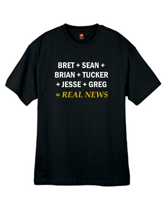 Real News Television Anchors Black T Shirt Mens Sizes Small Thru 2XL