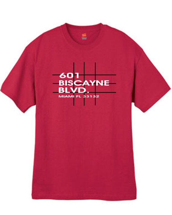 Miami Basketball Arena T Shirt Florida Red Sizes Small Medium Large X-Large XX-Large