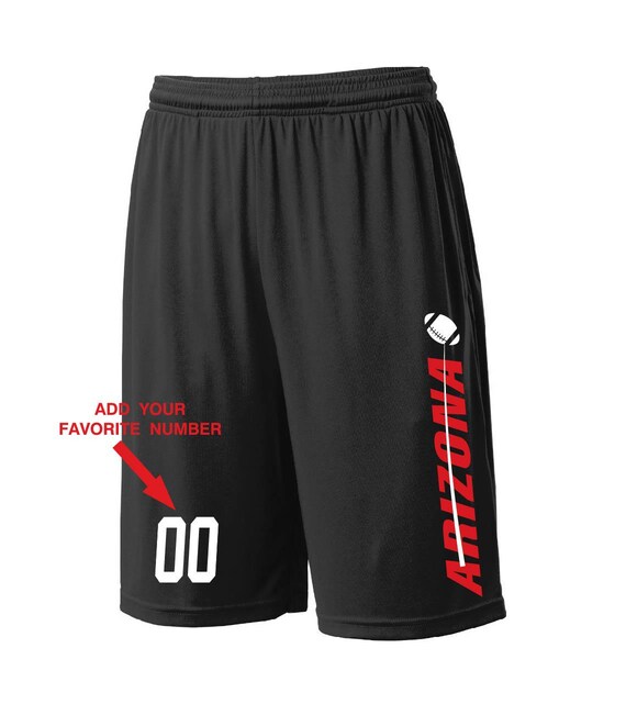Custom Arizona Shorts - Personalized Number - Side Pockets - City Fan Series - Sizes Small - 2XL Available Free Shipping !!!