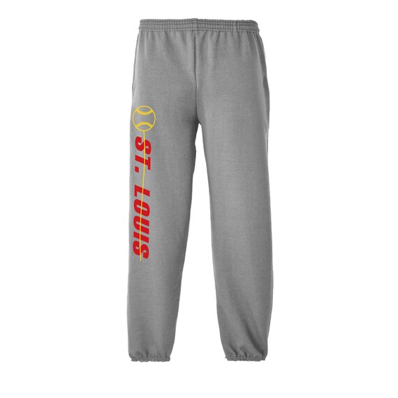 Exclusive Metro Series St. Louis Gray Sweatpants Men's Sizes Small - XX-Large with Side Pockets Free Shipping !!
