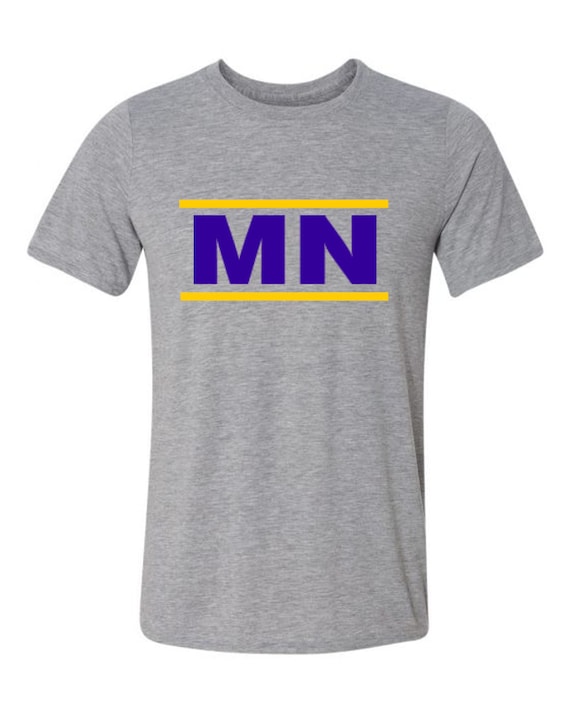 Minnesota T Shirt His And/Or Hers Matching Design Gray Sizes Small Thru 2XL