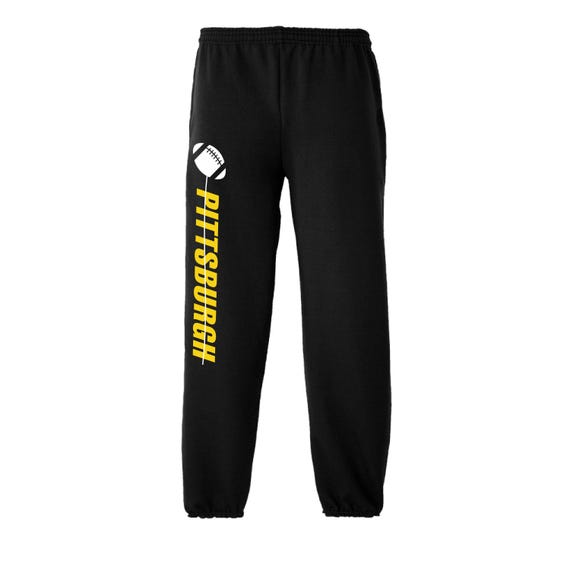 Exclusive Metro Series Pittsburgh Black Sweatpants Men's Sizes Small - XX-Large with Side Pockets Free Shipping !!