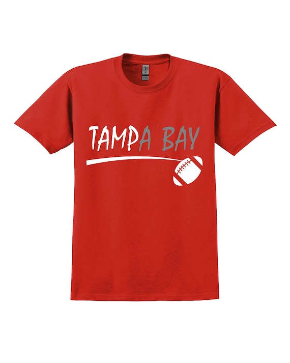 Unique City Series Support Tampa Bay Red T Shirt DS3 Men's Sizes Small thru 2XL Available Free Shipping !!!