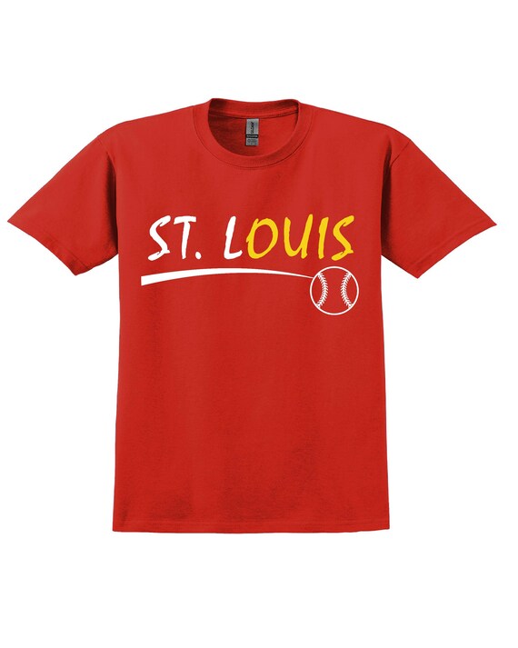 Unique City Series Support St. Louis T Shirt Men's Sizes Small thru 2XL Available Free Shipping !!