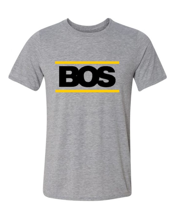 Boston T Shirt His And/Or Hers Matching Design Gray/Black/Yellow Sizes Small Thru 2XL