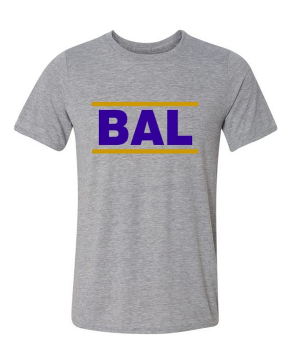 Baltimore T Shirt His And/Or Hers Matching Design Gray Sizes Small Thru 2XL