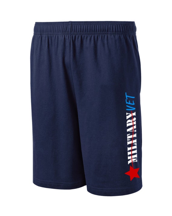 Military Veteran Shorts With Side Pockets Navy Blue Mens Sizes Small - 2XL