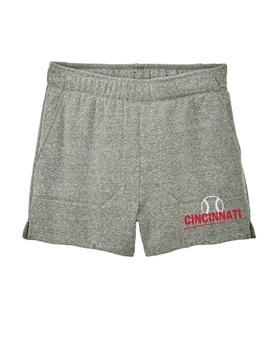 Super Hot !!! Exclusive Metro Series Cincinnati Shorts with Side Pockets Gray Women's Sizes Small - 2XL