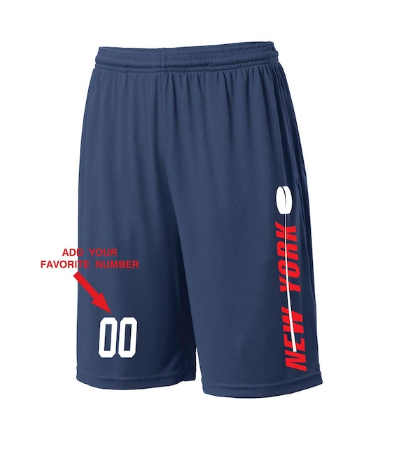 Custom New York Shorts - Personalized Number - Side Pockets - City Fan Series NY2 - Sizes Small - 2XL Available - Free Shipping !!!