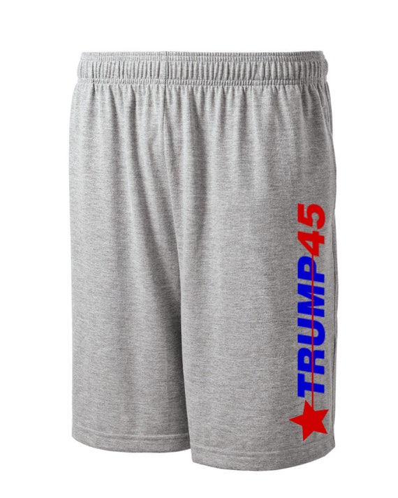Trump 45 Shorts With Side Pockets Gray Republican President Mens Sizes Small - 2XL
