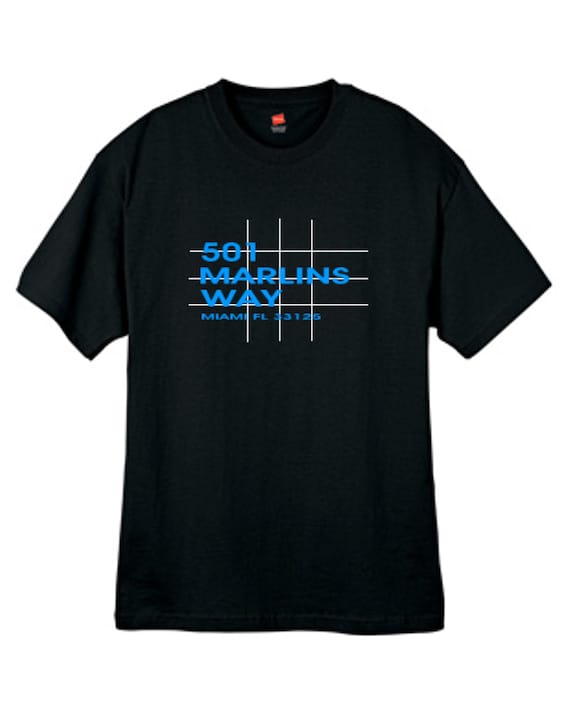 Miami Baseball Park T Shirt Florida Black Sizes Small Thru 2XL