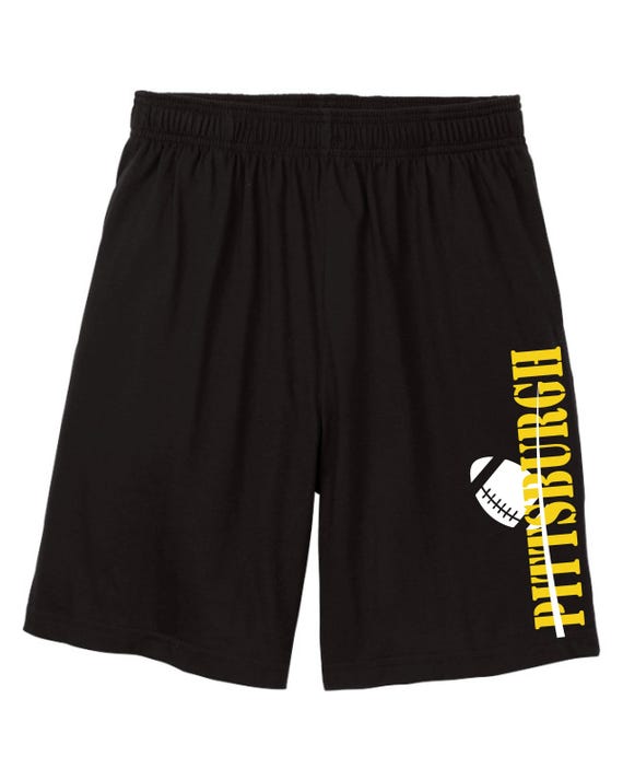 Metro Series Pittsburgh Shorts * 2 Choices * (Solid Black and Tie-Dyed Black) Both with Pockets Men's Sizes Small - 2XL