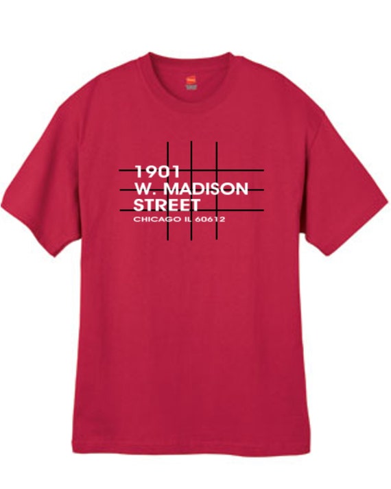 Chicago Hockey Arena T Shirt Illinois Red Sizes Small Medium Large X-Large XX-Large