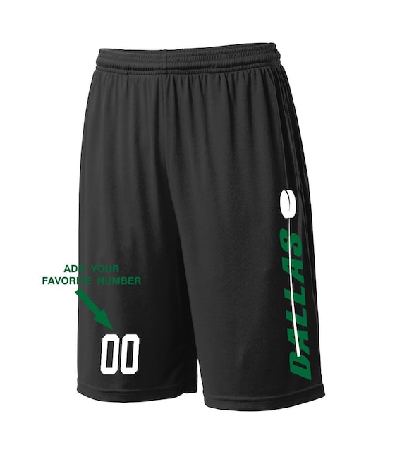 Custom Dallas Shorts - Personalized Number - Side Pockets - City Fan Series - DAL2 Sizes Small - 2XL Available - Free Shipping !!!