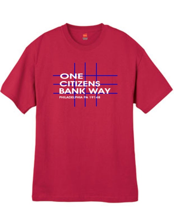 Philadelphia Baseball Park T Shirt Pennsylvania Red Sizes Small Medium Large X-Large XX-Large