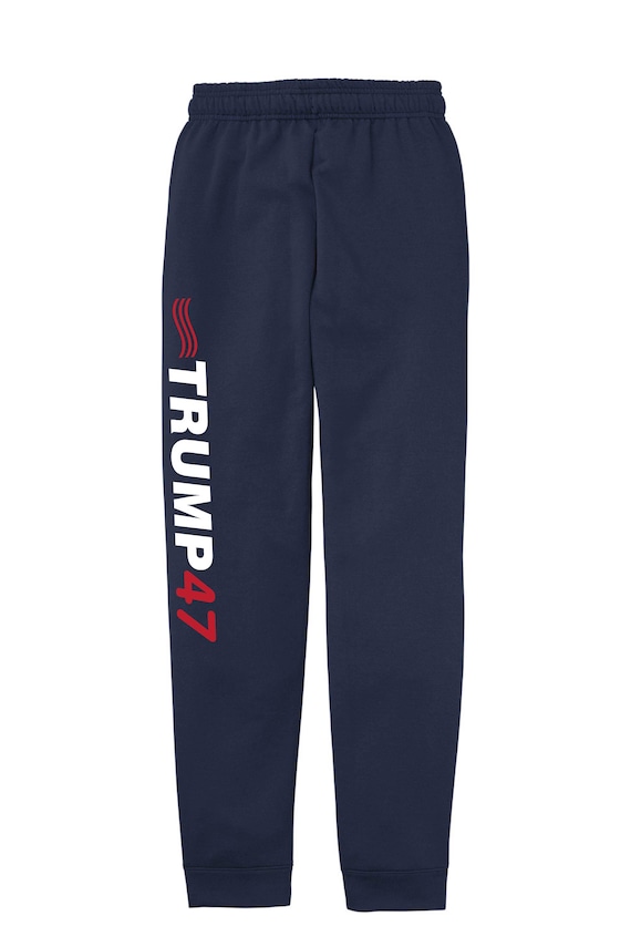 Limited Edition "Trump 47" Victory Sweatpants Navy Blue Support Republicans Men's Sizes Small Thru XX-large