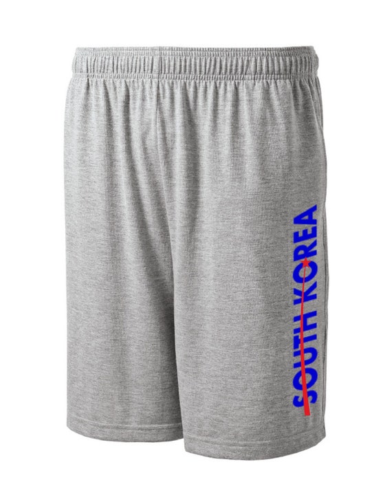 International Asian South Korea Shorts With Side Pockets Gray Men's Sizes Small - 2XL