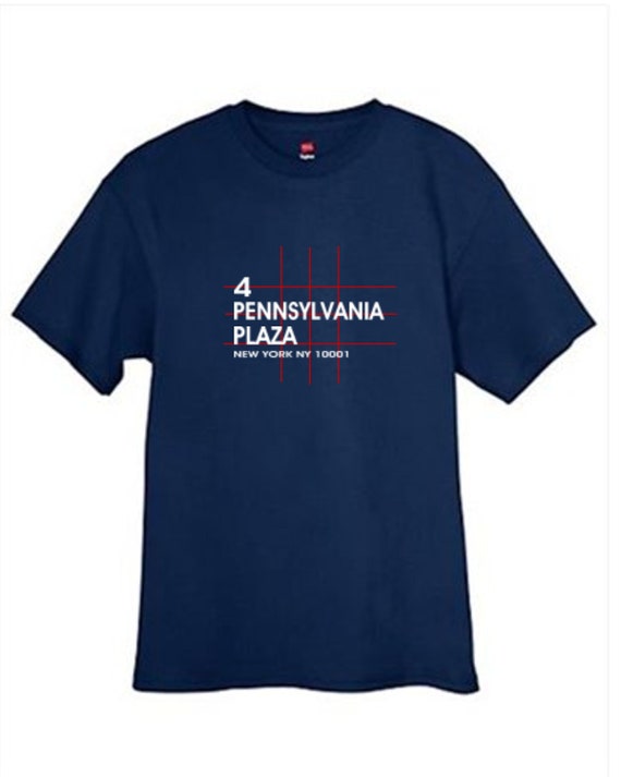 New York Hockey Arena T Shirt Manhattan Navy Blue Sizes Small Medium Large X-Large XX-Large