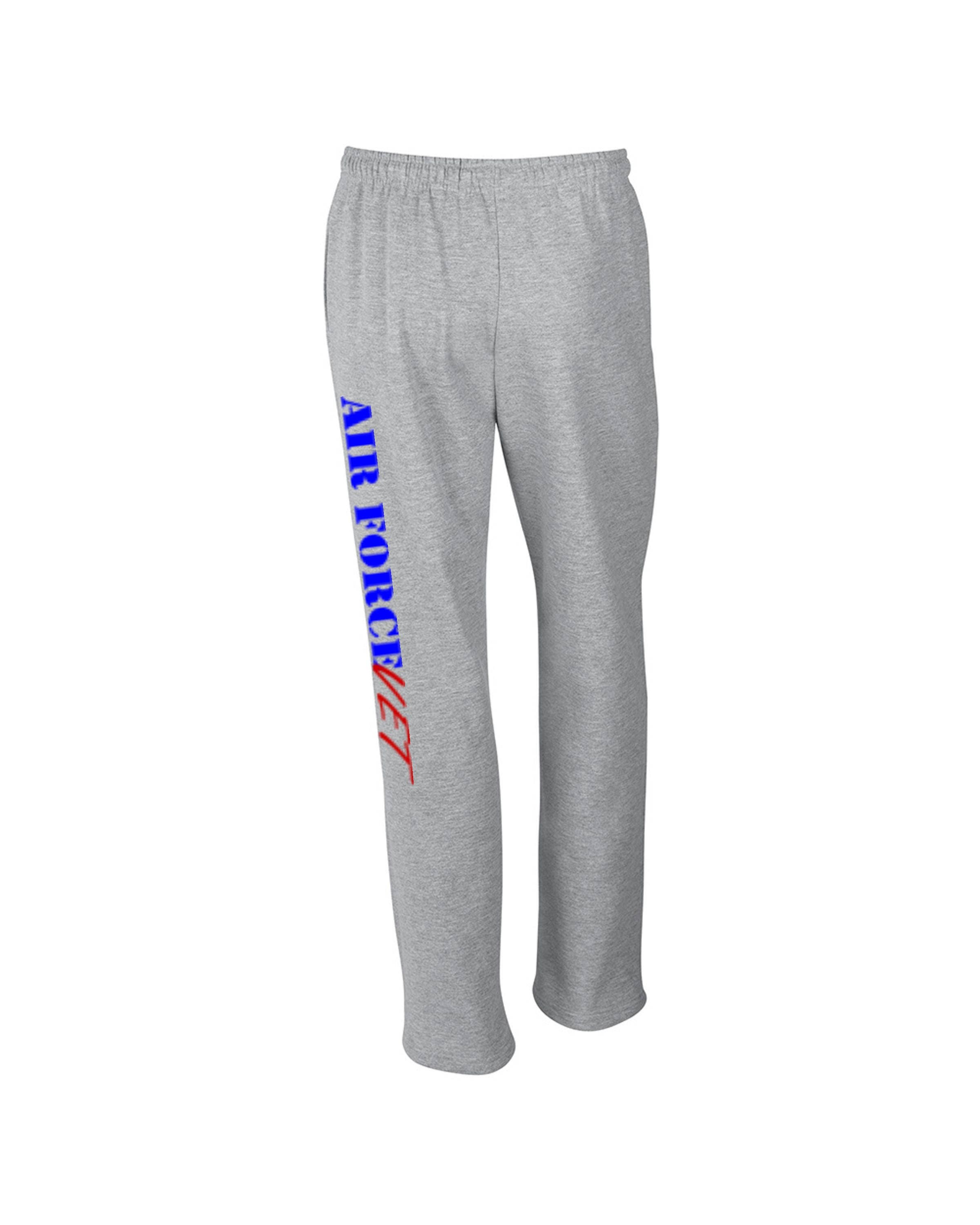 Mens Air Force Veteran Sweatpants Gray Sizes Small - X-large