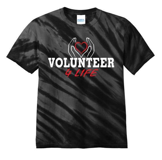 Exclusive Volunteer for Life T Shirt Inspirational Helping Others Men's Sizes Small thru 2XL