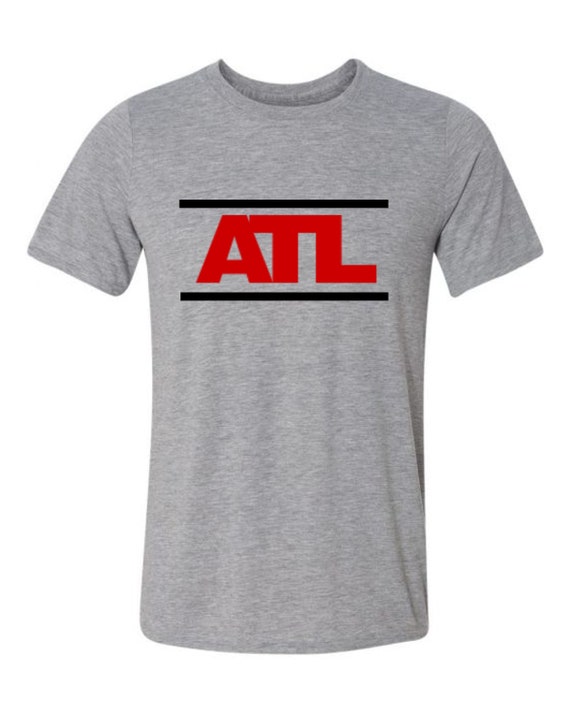 Atlanta T Shirt His And/Or Hers Matching Design Gray/Red/Black Sizes Small Thru 2XL