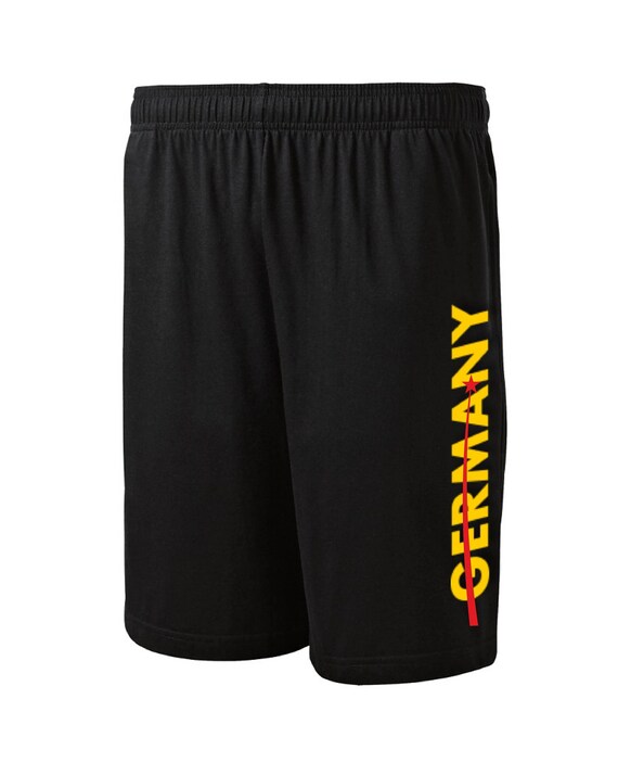 International European Germany Shorts With Side Pockets Black Men's Sizes Small - 2XL