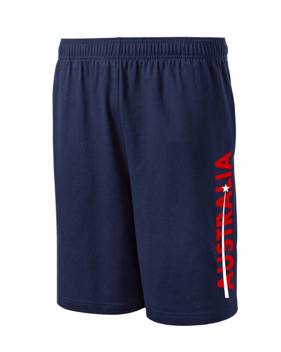 International Oceania Australia Shorts With Side Pockets Navy Blue Men's Sizes Small - 2XL