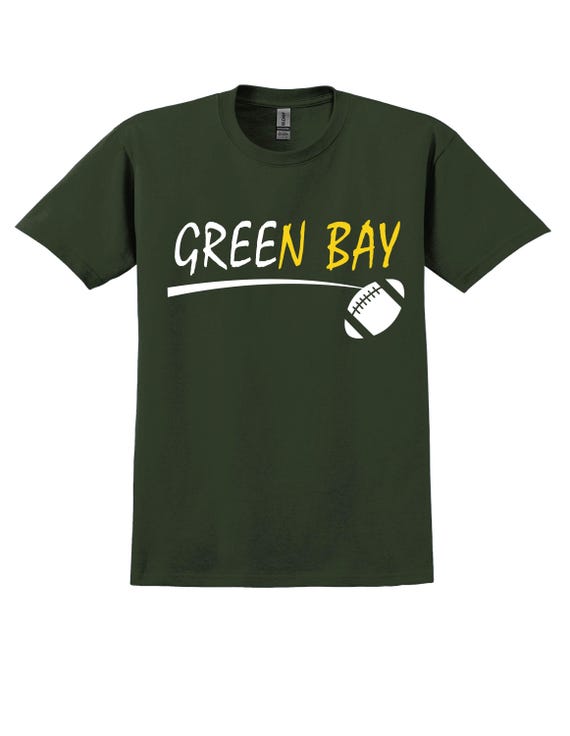 Unique City Series Support Green Bay Dark Green T Shirt Men's Sizes Small thru 2XL Available Free Shipping !!!
