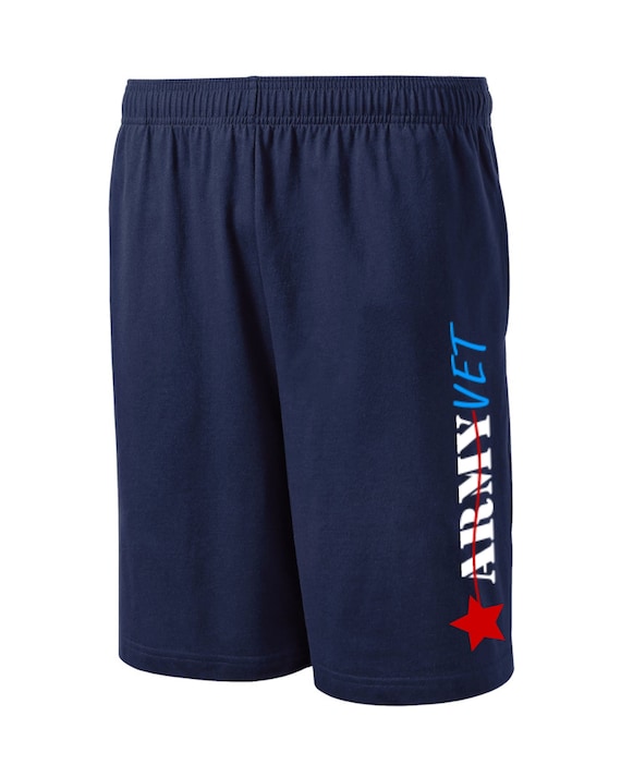 Army Veteran Shorts With Side Pockets Navy Blue Mens Sizes Small - 2XL
