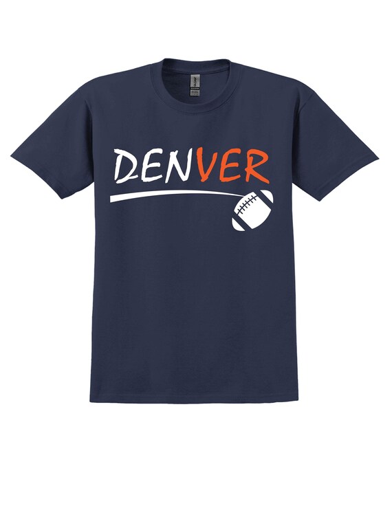 Unique City Series Support Denver Navy Blue T Shirt Men's Sizes Small thru 2XL Available Free Shipping !!!