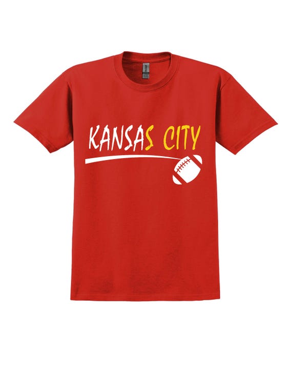 Unique City Series Support Kansas City Red T Shirt DS2 Men's Sizes Small thru 2XL Available Free Shipping !!!